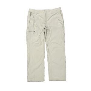 L.L. Bean Nylon Hiking Utility Pants 10P Womens Beige Pockets GorpCore 32x29